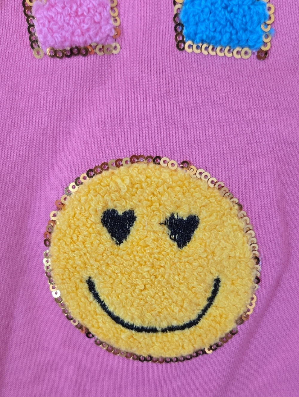 Fantastic Fawn | Bright Pink Smile Oversized Sweatshirt Size Small - Picture 4 of 9